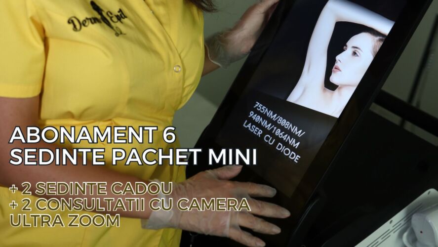 Abonament 6 + 2 Sedinte Gratis Pachet Mini (axile, inghinal total si interfesieri) 4 lungimi unda