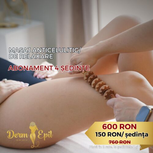 Abonament 4 Sedinte Masaj Anticelulitic/Relaxare