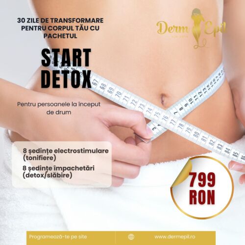 Start Detox ( 8 sedinte electrostimulare + 8 sedinte impachetari )