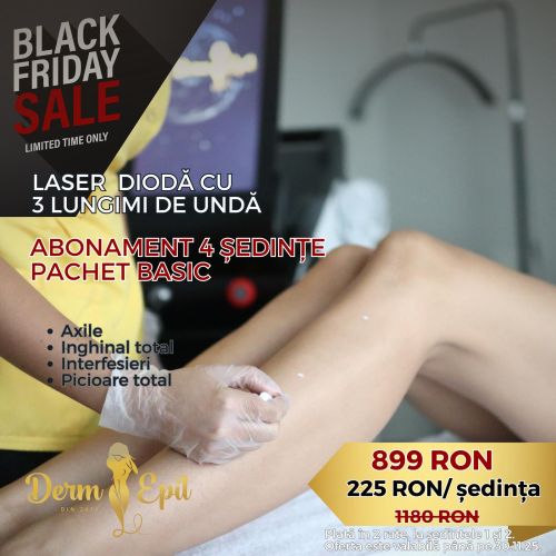 Black Friday Abonament 4 ședințe Pachet Basic (3 lungimi de undă)