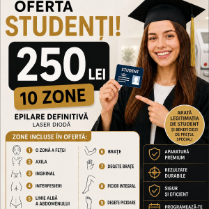 Pachet Studente Epilare Laser 3 Lungimi de Undă