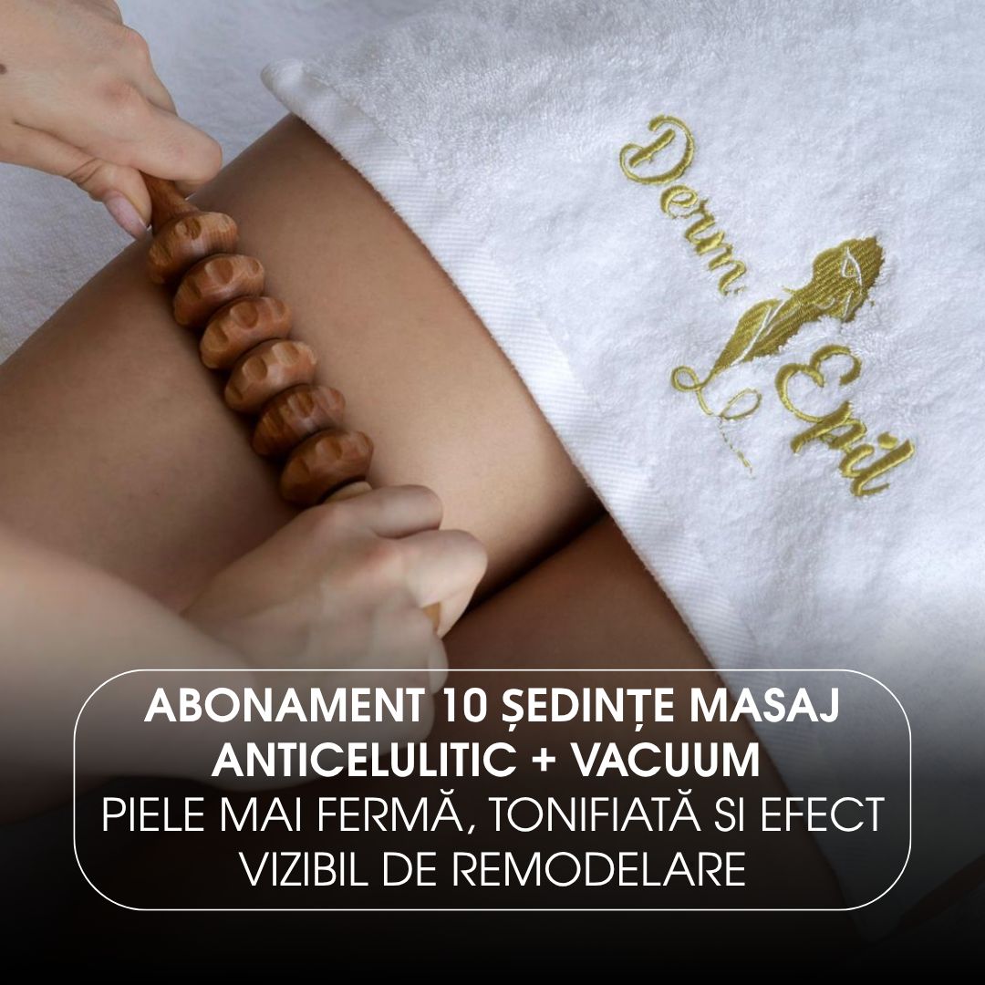 Abonament 10 ședințe – Masaj Anticelulitic + Vacuum