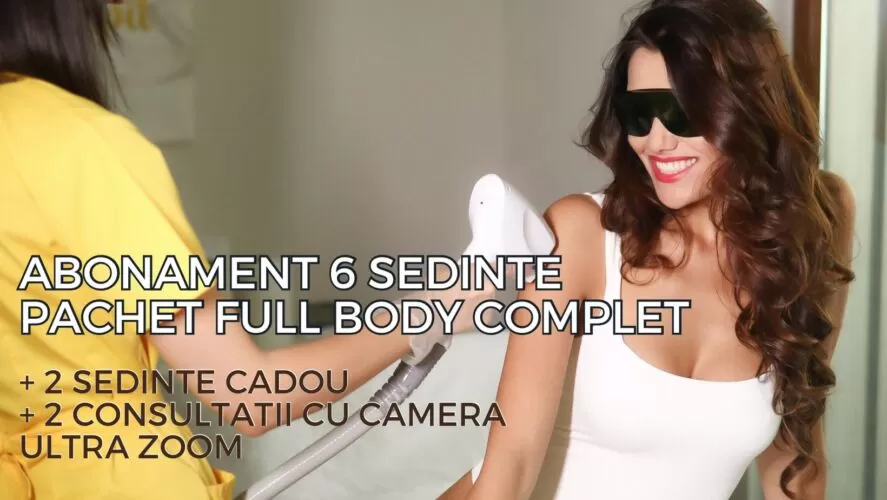 Abonament 6 + 2 Ședințe Gratis — Pachet Full Body Complet (fără limită de zone) cu 4 Lungimi de Undă