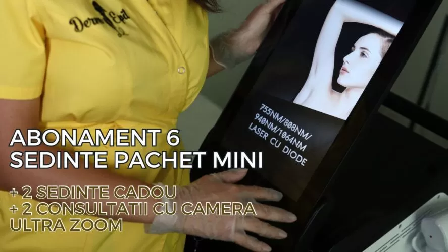 Abonament 6 + 2 Ședințe Gratuite Pachet Mini (Axile, Inghinal Total și Interfesieri) 4 Lungimi de Undă