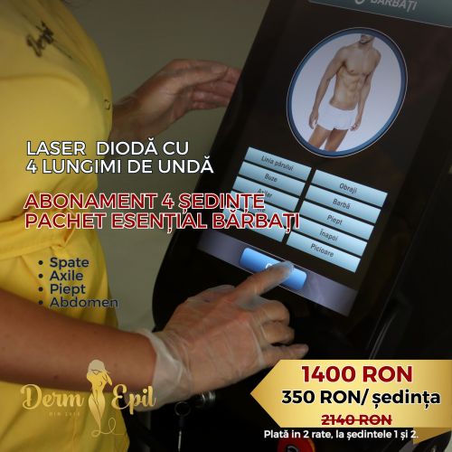 Abonament 4 ședințe Pachet Esențial Bărbați (4 lungimi de undă)