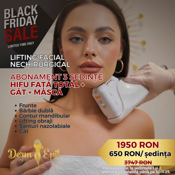 Abonament Black Friday 3 ședințe HIFU Față Total