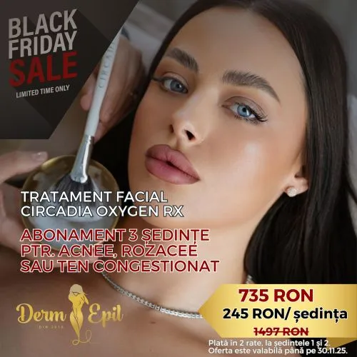 Abonament Black Friday 3 ședințe Tratament Facial OXYGEN RX