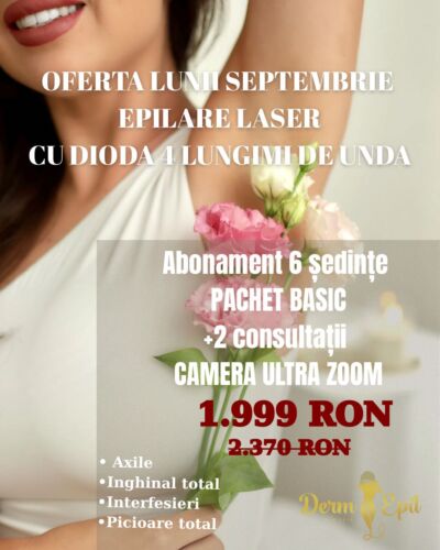 Oferta Lunii : Abonament 6 sedinte PACHET BASIC + 2 consultatii camera ULTRA ZOOM