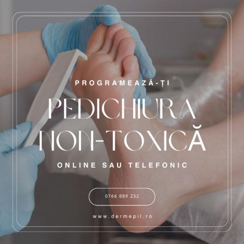 Pedichiură semipermanentă cu curățat călcâie