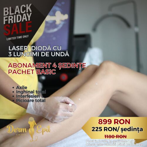 Black Friday Abonament 4 sed. Epilare Definitiva Basic 3 Lungimi de unda