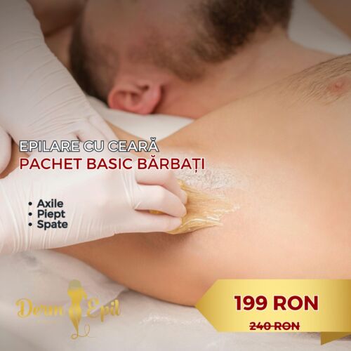 Epilare cu ceară Pachet Basic Barbati 3 Zone