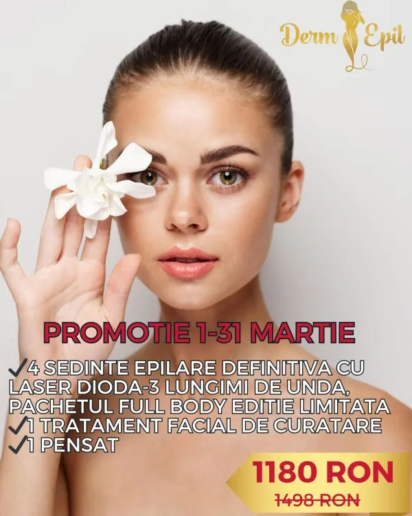 Promotie 1-31 Martie : Epilare + Trat facial + Pensat