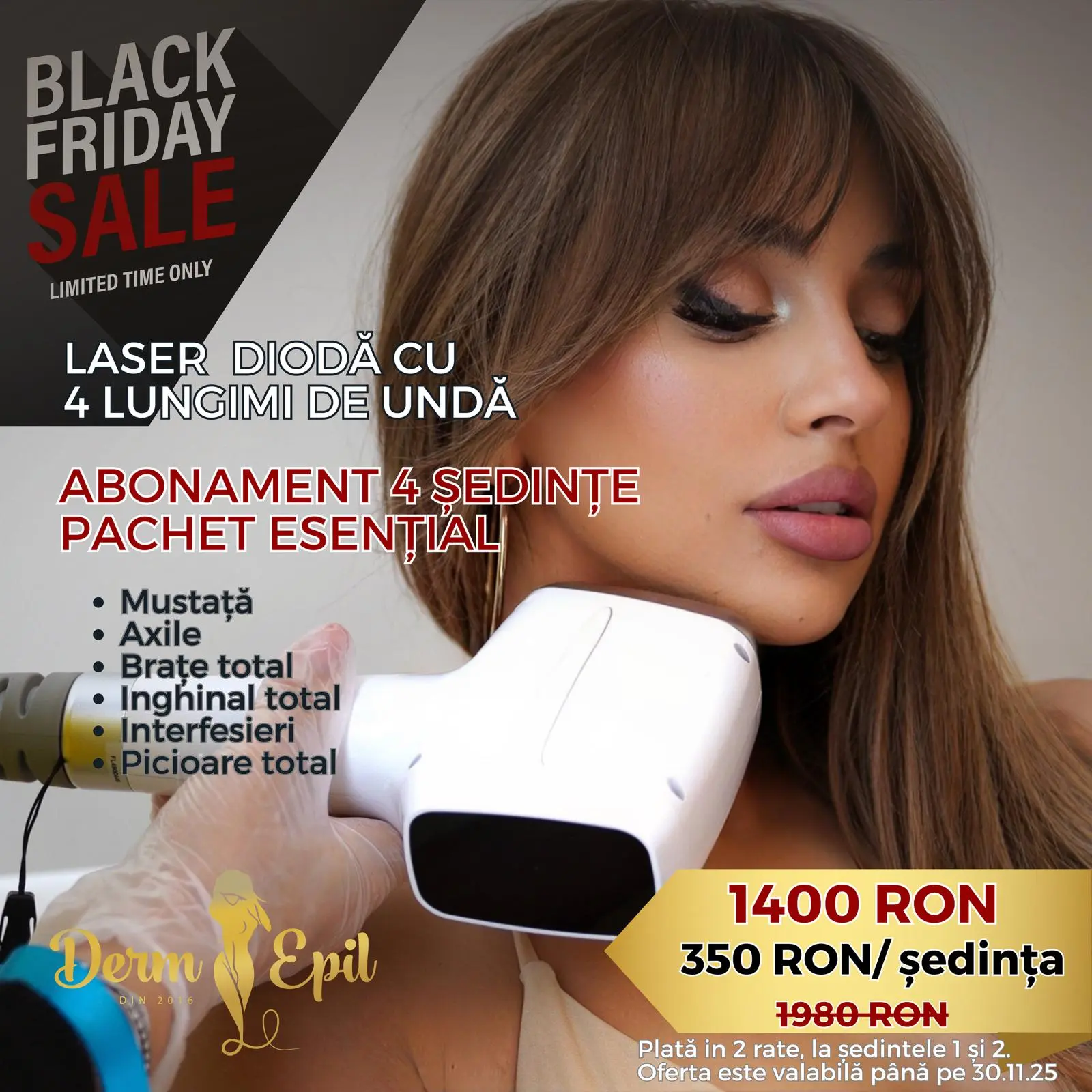 Black Friday Abonament 4 ședințe Pachet Esențial (4 lungimi de undă)